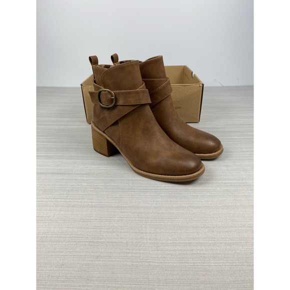 B.O.C. (Born) Womens Foxy Stacked Heel Booties, Brown, Size 9 - Picture 1 of 10
